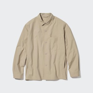 Uniqlo AirSense Shirt Miesten jackets Beige | ZJUQPH-945