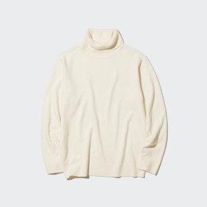 Uniqlo Cashmere Turtleneck Long-Sleeve Miesten Neulepuserot Valkoinen | 3926-PFTLZ