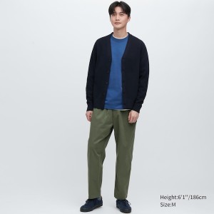 Uniqlo Cotton Relaxed Ankle Miesten Housut Vihreä | 5130-QHPAD