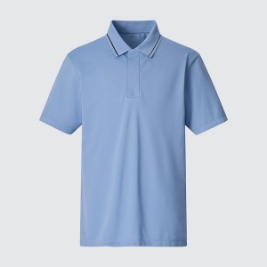 Uniqlo DRY-EX Short-Sleeve Miesten Pikeepaita Sininen | 1397-BGHRQ