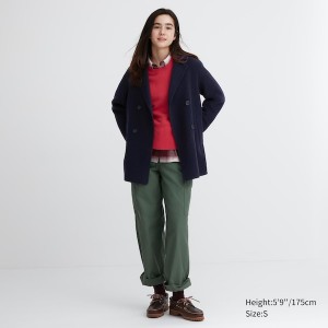 Uniqlo Double Face Short Naisten Takit Laivastonsininen | 3016-JLAQY