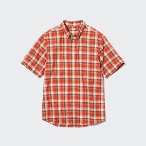 Uniqlo Extra Fine Cotton Short-Sleeve Miesten Paidat Oranssi | 0946-DTQEU