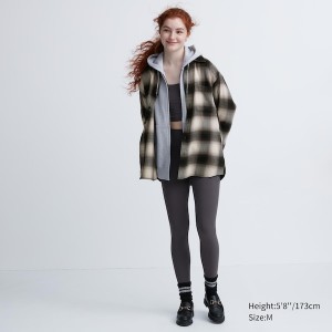 Uniqlo Flannel Checked Long-Sleeve Naisten Paidat Mustat | 5497-XBAJT