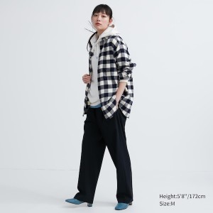 Uniqlo Flannel Checked Long-Sleeve Naisten Paidat Sininen | 7406-DIYNR