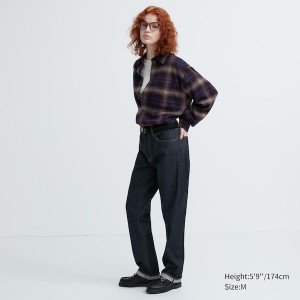 Uniqlo Flannel Checked Long-Sleeve Naisten Paidat Viininpunainen | 0851-ALVOX