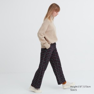 Uniqlo Flannel Checked Naisten Housut Tummanruskea | 6157-ADFPC