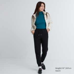 Uniqlo HEATTECH Pile-Lined Naisten Collegehousut Mustat | 7265-TFJKR