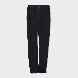 Uniqlo HEATTECH Ultra Stretch High-Rise Leggings Naisten Housut Mustat | 3804-MPOZJ