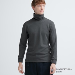 Uniqlo HEATTECH Ultra Warm Turtleneck Miesten T Paidat Tummanharmaat | 8061-YTQZA