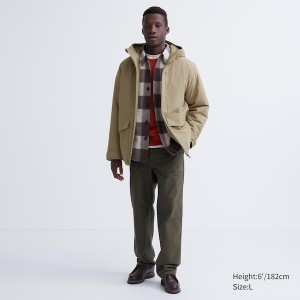 Uniqlo Hybrid Down Miesten Parka Beige | AXVFLU-746