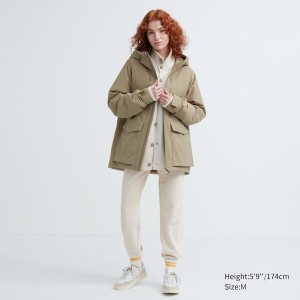 Uniqlo Hybrid Down Naisten Parka Beige | 8260-MBNZE