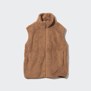 Uniqlo Light Pile-Lined Fleece Naisten Liivi Ruskea | 7952-MVOLN