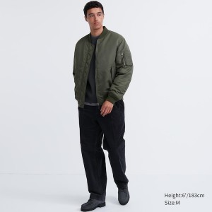 Uniqlo MA-1 Blouson Miesten jackets Vihreä | QUYVOP-290