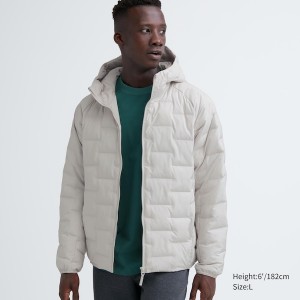 Uniqlo PUFFTECH Miesten Parka Valkoinen | MNPLSJ-461