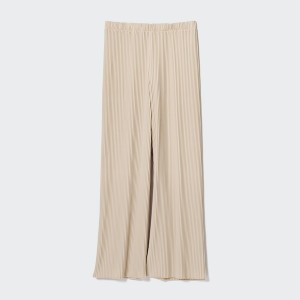 Uniqlo Pleated Straight Naisten Housut Beige | 8531-DCKJT