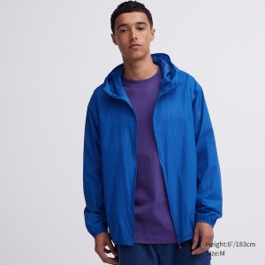 Uniqlo Pocketable UV Protection 3D Cut Miesten Parka Sininen | NPYZCJ-508