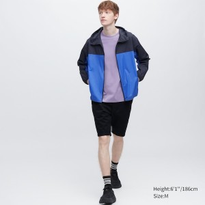 Uniqlo Pocketable UV Protection 3D Cut Miesten Parka Sininen | ITLEZX-745