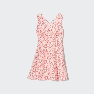 Uniqlo Printed V-Neck Sleeveless Mini Naisten Mekko Pinkki | 6784-SNKDH