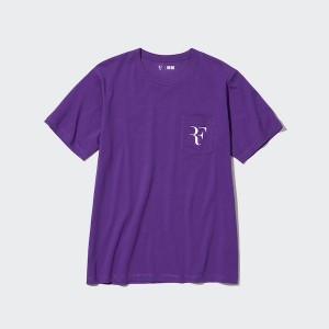 Uniqlo RF Short-Sleeve Graphic Miesten T Paidat Violetit | 9701-JTHOB