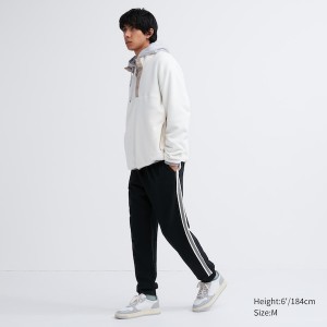 Uniqlo Side-Stripe Miesten Collegehousut Mustat | 5086-HZTRI