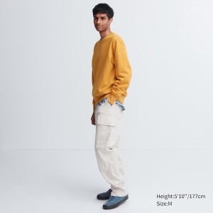 Uniqlo Side-Stripe Miesten Puserot Keltainen | 6257-QLJCU