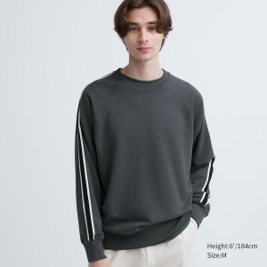 Uniqlo Side-Stripe Miesten Puserot Tummanharmaat | 6910-MNIWC