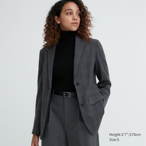 Uniqlo Tailored Naisten jackets Tummanharmaat | 1746-WCIQM