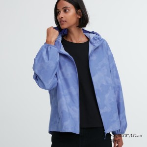 Uniqlo UV Protection Printed Pocketable Naisten Parka Sininen | 1568-SUZQO