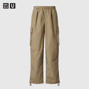 Uniqlo U Wide-Fit Parachute Cargo Miesten Housut Khaki | 2714-EVBOR