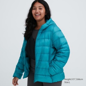 Uniqlo Ultra Light Down Naisten Parka Turkoosi | 5642-NWSAG