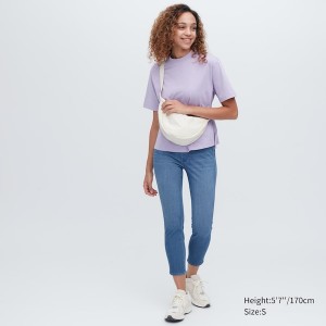 Uniqlo Ultra Stretch Denim Cropped Leggings Naisten Housut Sininen | 3527-VCRYO