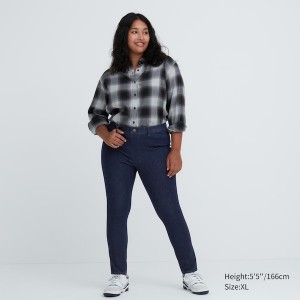 Uniqlo Ultra Stretch Denim Leggings Naisten Housut Laivastonsininen | 5972-SBZCJ