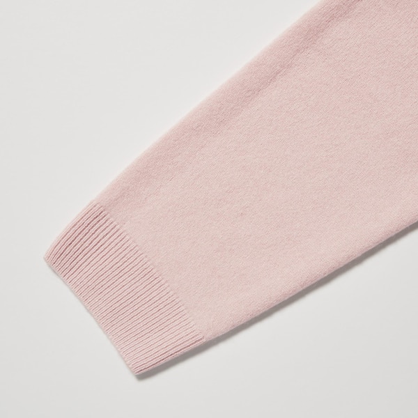 Uniqlo 3D Knit Cashmere Crew Neck Long-Sleeve Naisten Neulepuserot Pinkki | 2430-BMSDN