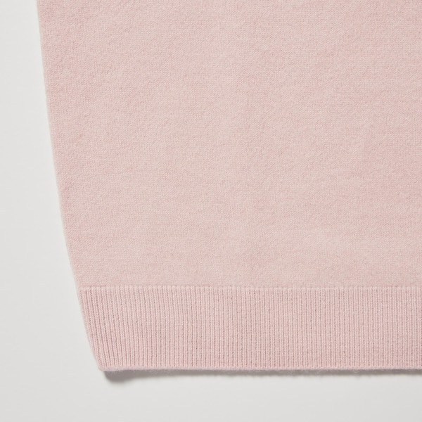 Uniqlo 3D Knit Cashmere Crew Neck Long-Sleeve Naisten Neulepuserot Pinkki | 2430-BMSDN