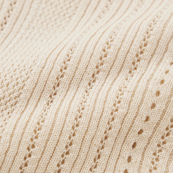 Uniqlo 3D Knit Mesh Half-Sleeve Naisten Neulepuserot Beige | 0854-OEIXH