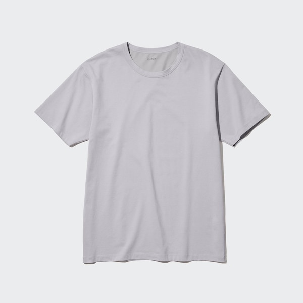 Uniqlo AIRism Cotton Crew Neck Miesten T Paidat Harmaat | 8512-WATGN