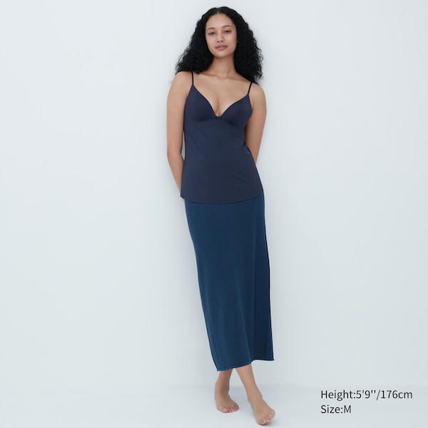 Uniqlo AIRism Plunging Camisole Bra Naisten Topit Laivastonsininen | 3256-UIXDG