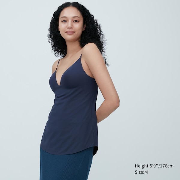 Uniqlo AIRism Plunging Camisole Bra Naisten Topit Laivastonsininen | 3256-UIXDG