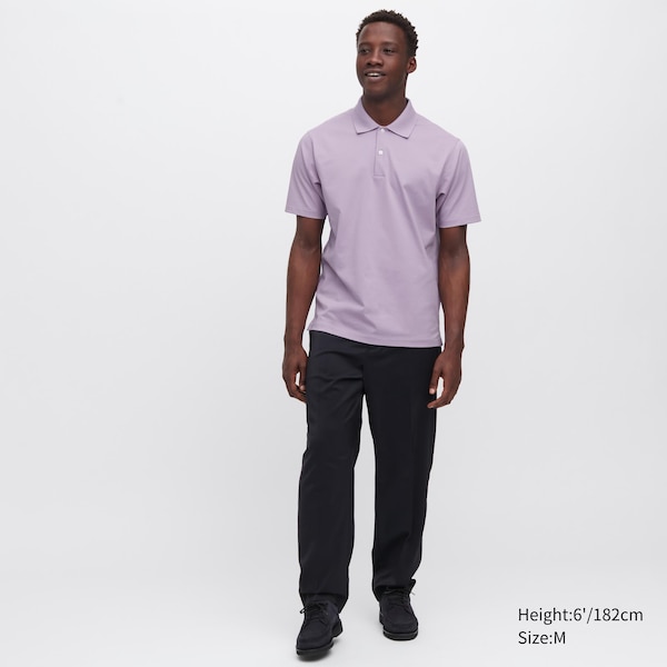 Uniqlo AIRism Regular Collar Miesten Pikeepaita Violetit | 6178-RLVFK