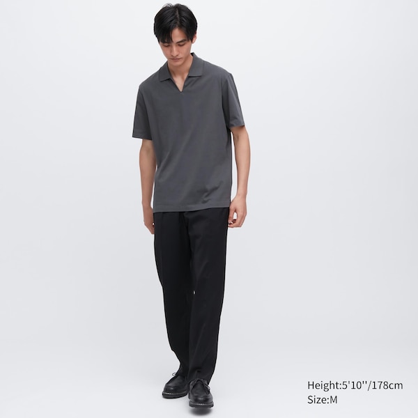 Uniqlo AIRism Skipper Collar Miesten Pikeepaita Harmaat | 2678-JEXRM