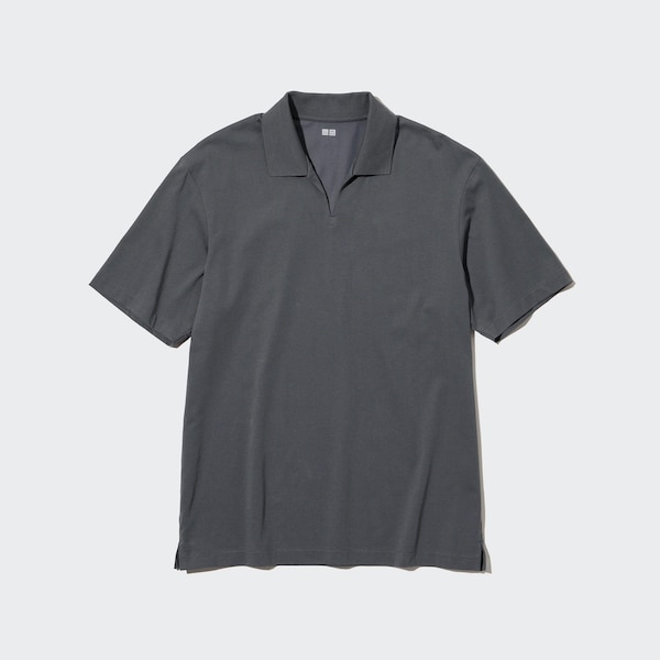 Uniqlo AIRism Skipper Collar Miesten Pikeepaita Harmaat | 2678-JEXRM