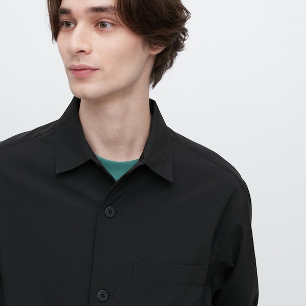 Uniqlo AirSense Shirt Miesten jackets Mustat | GRFTBC-729