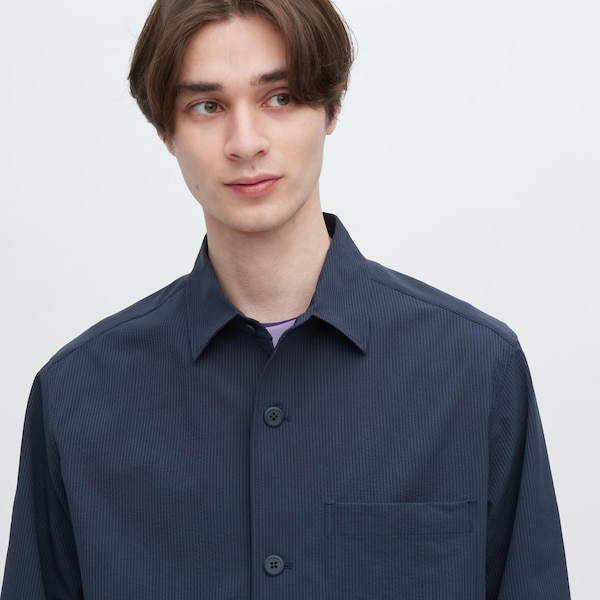 Uniqlo AirSense Shirt Miesten jackets Sininen | MZJHAC-514