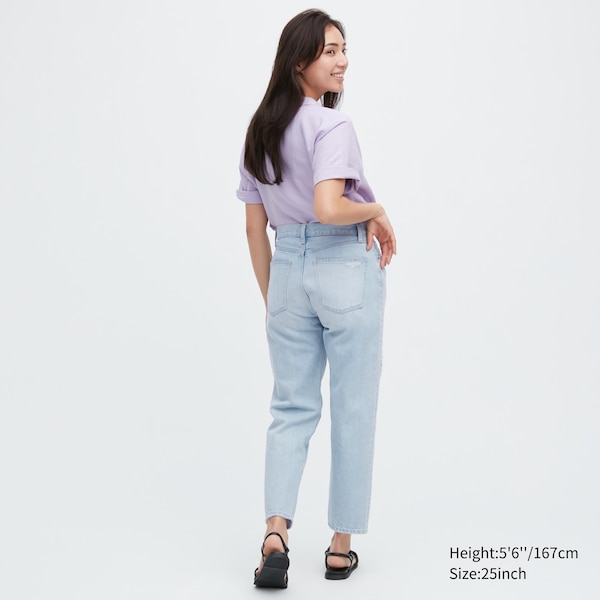 Uniqlo Boyfriend Tapered Naisten Farkut Sininen | 8401-CPQAZ