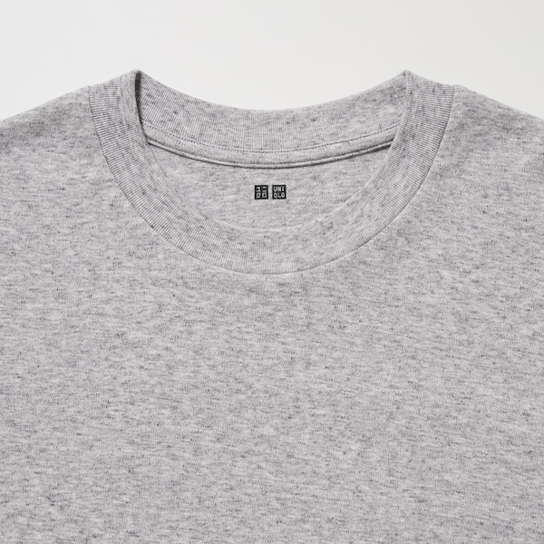 Uniqlo Brushed Cotton Crew Neck Long-Sleeve Miesten T Paidat Harmaat | 6509-EUYNP