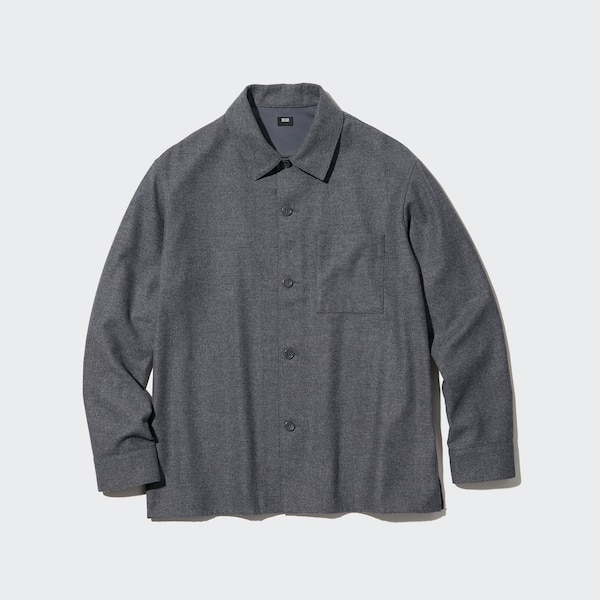 Uniqlo Brushed Twill Miesten Päällyspaita Harmaat | 0491-UPYXC