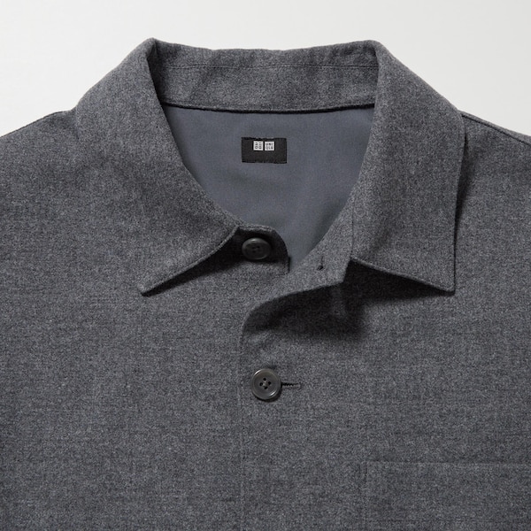 Uniqlo Brushed Twill Miesten Päällyspaita Harmaat | 0491-UPYXC