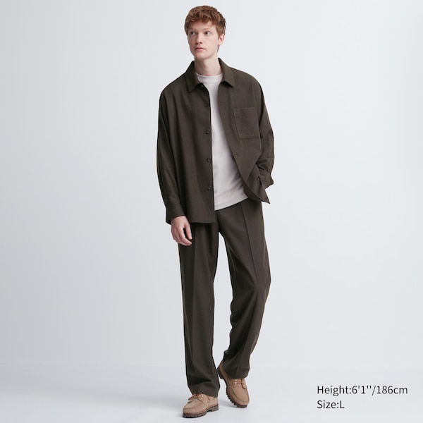 Uniqlo Brushed Twill Miesten Päällyspaita Ruskea | 6417-ZPQHS