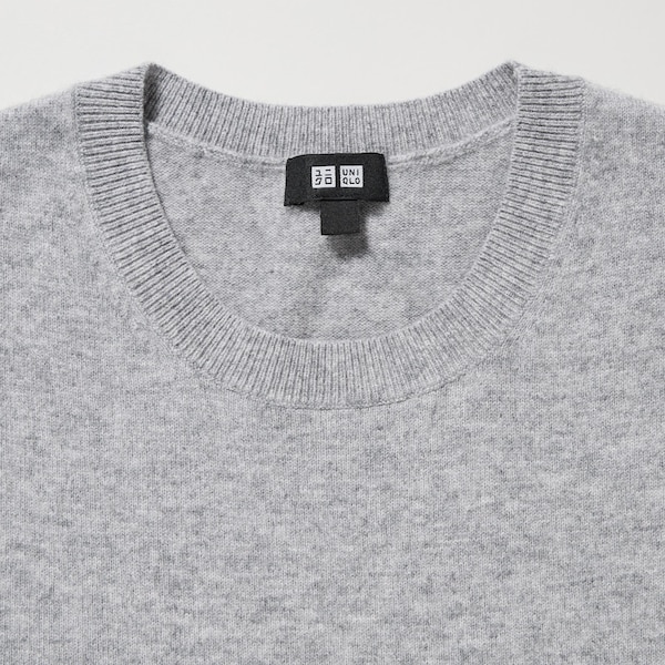 Uniqlo Cashmere Crew Neck Long-Sleeve Miesten Neulepuserot Harmaat | 3580-BGCAE