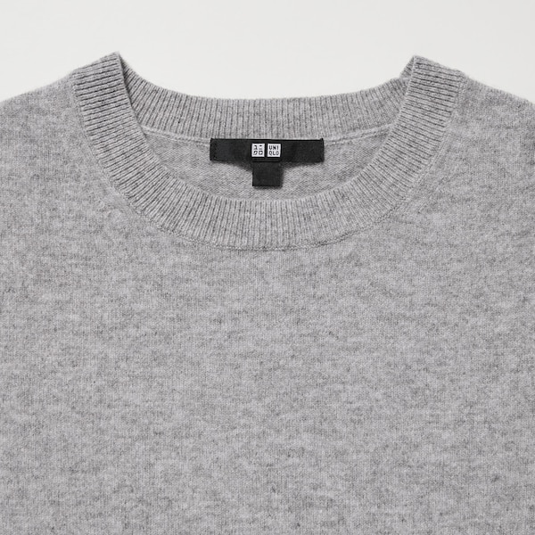 Uniqlo Cashmere Crew Neck Long-Sleeve Naisten Neulepuserot Harmaat | 5974-LIZCF